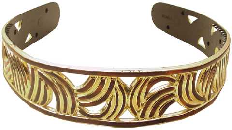 Goldtone Acrylic Horseshoe Headband HBK49986