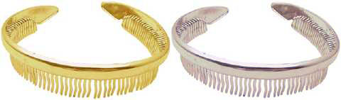 Gold & Silver Acrylic Comb Headband HBK514B