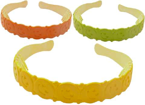 Citrus Colors Smiley Face Comb Headband HBK59396