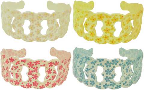 Floral Linked Hearts Acrylic Headband HBK59514