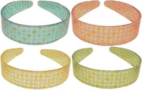 Floral Pattern Wide Acrylic Headband HBK59690