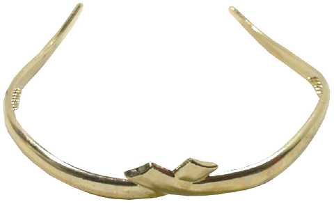 Thin Goldtone Acrylic Headband HBK8450