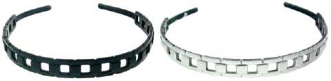 Black or Silver Thin Acrylic Headband HBK9047
