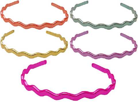 Metallic Wavy Acrylic Headband HBK9054