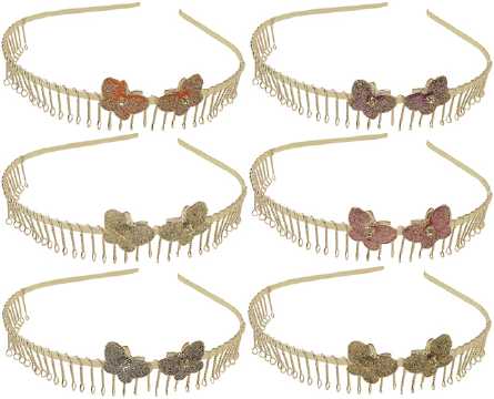 Butterflies on Wire Comb Headband HBK9267A