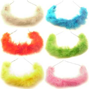 Fluffy Feather Covered Wire Headband HBK98666