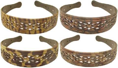 Open Pattern Brown Tone Headband HBK99336