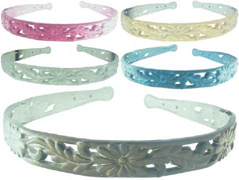 Metallic Floral Design Headband HBK99581