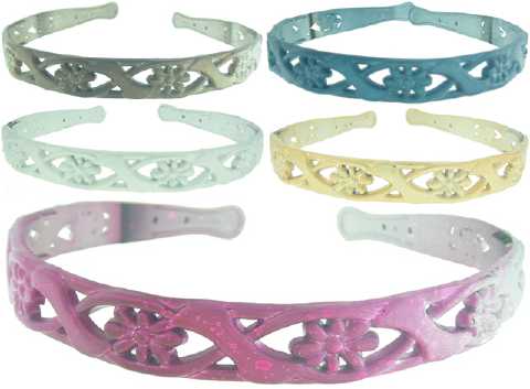 Metallic Floral Design Headband HBK99583