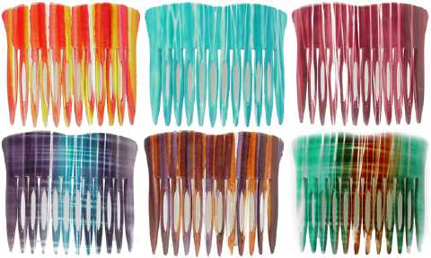 Multicolor Acrylic Hair Combs HC1