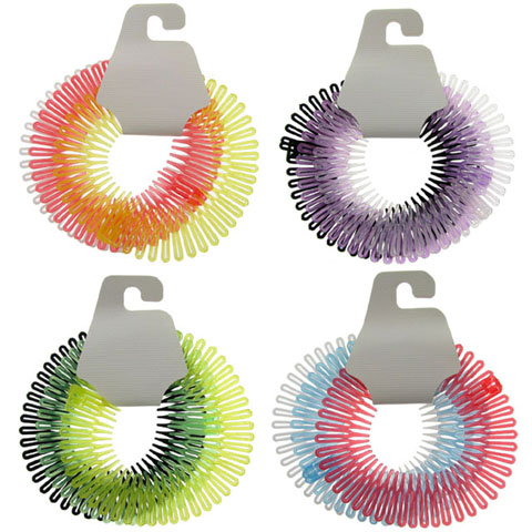 Assorted Circular Acrylic Hair Combs HC111