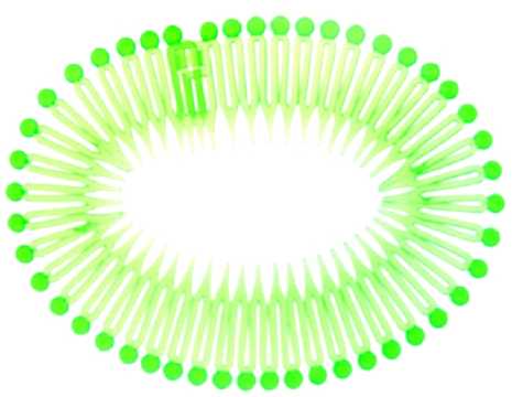 Neon Green Circular Hair Combs HC50363