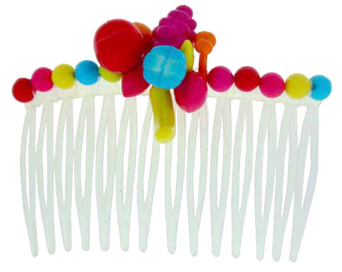Colorfully Beaded Hair Comb HC534
