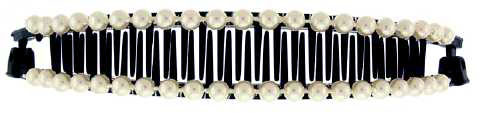 Pearlesque Bead Edged Banana Comb HC6391