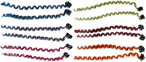 Synthetic Hair Spirals on Mini Clips HH3202