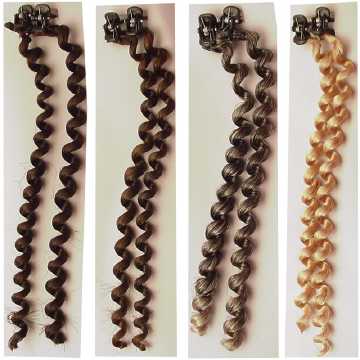 Synthetic Hair Spirals on Mini Clips HH3203