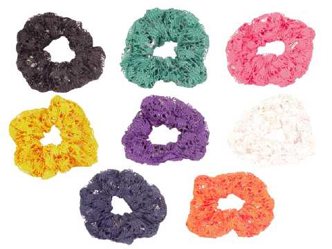 Assorted Color Crochet Look Scrungies HS1005