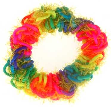 Multicolored Crochet-Look Scrungies HS103
