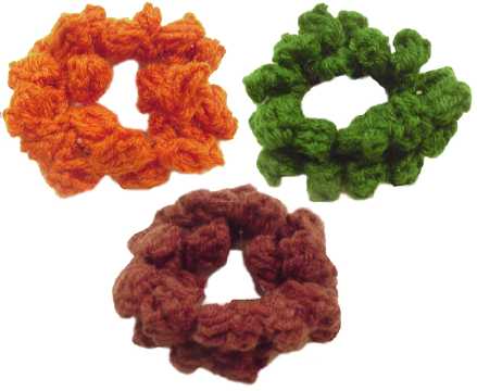 Assorted Color Crochet-Look Scrungies HS13