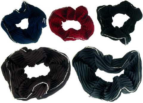 Assorted Color Ribbed Scrungies HS14