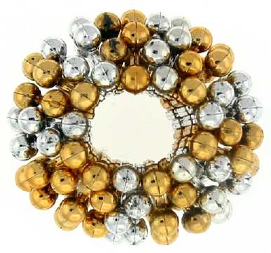 Silver & Goldtone Beaded Scrungies HS213B