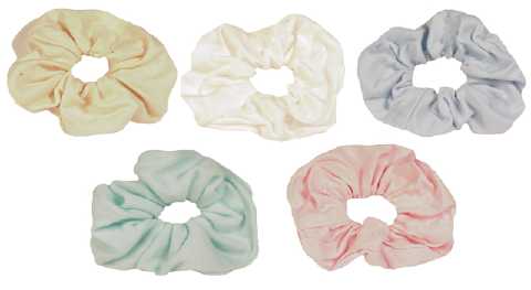 Assorted Pastel Cotton Scrungies HS240