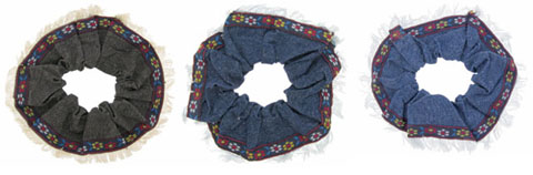 Assorted Shade Denim Scrungies HS2525