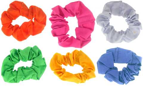 Assorted Color Fabric Scrungies HS29532