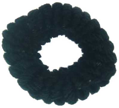 Black Fabric Scrungies HS30123