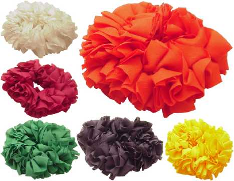 Assorted Color Cotton Puff Scrungie HS30968 