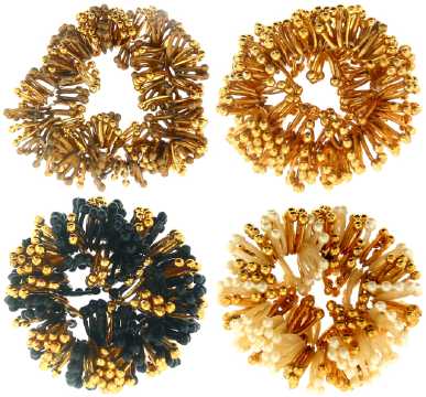 Assorted Color Beaded Scrungie HS33982