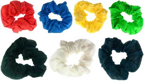 Assorted Color Fabric Scrungies HS47294