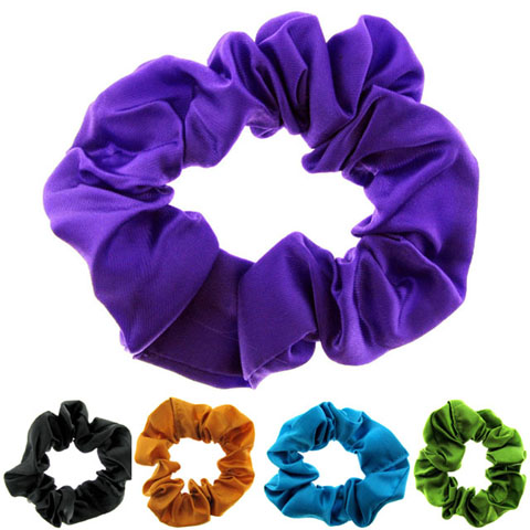 Assorted Color Satin Look Scrungies HS5765