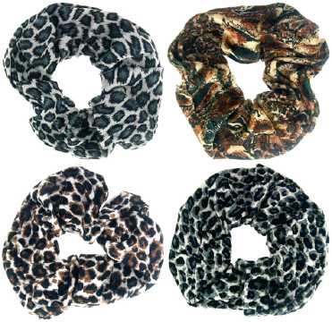 Assorted Color Animal Print Scrungies HS9604
