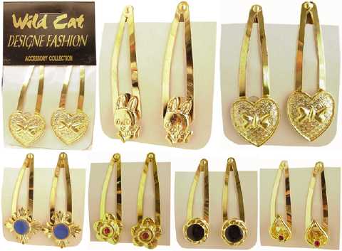 Assorted Style Goldtone Snap Clips HSCA2