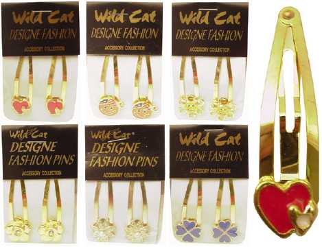 Assorted Style Goldtone Snap Clips HSCA4