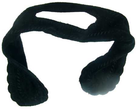 Black Fabric Hair Tie HT9570