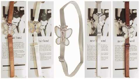 Assorted Color Bra Strap Headband With Butterfly HW2125D