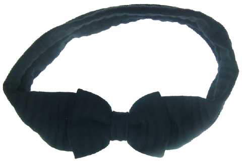Black Bow Head Wrap H497