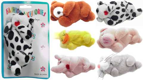 Children's Soft Animal Barrette KH108