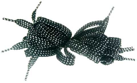 Children's Black & Silver Shoestring Barrettes KH39520