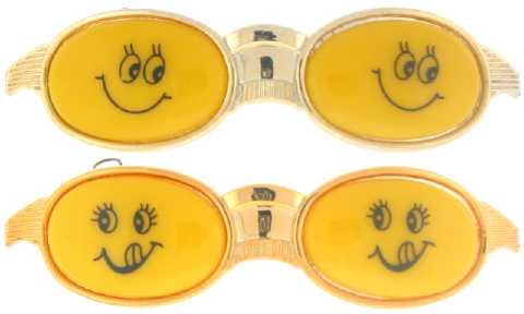 Children's Smiley Face Barretes 6KH6814C