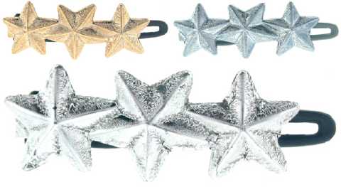 Children's Metalic Acrylic Star Barrettes 6KH94665