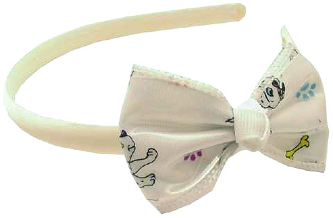 Children's Dalmations Bow Head Band KHBK59