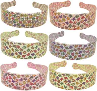 Kids Gingham & Butterflies Headband KHBK59789