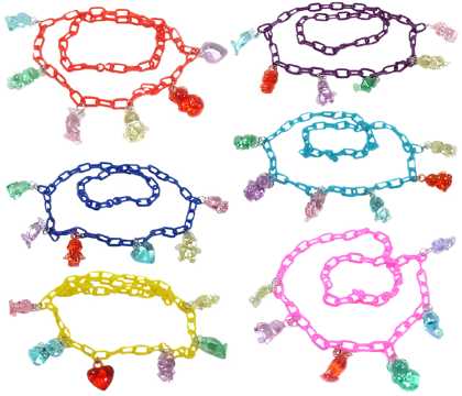 Children's Colorful Link Necklaces KN38059