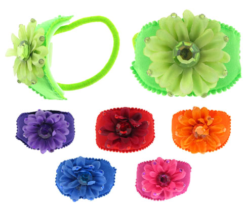 Bright Fabric Flower Ponyos KP2512