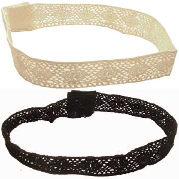 Assorted Black & White Crochet Look Choker Necklace NC3677