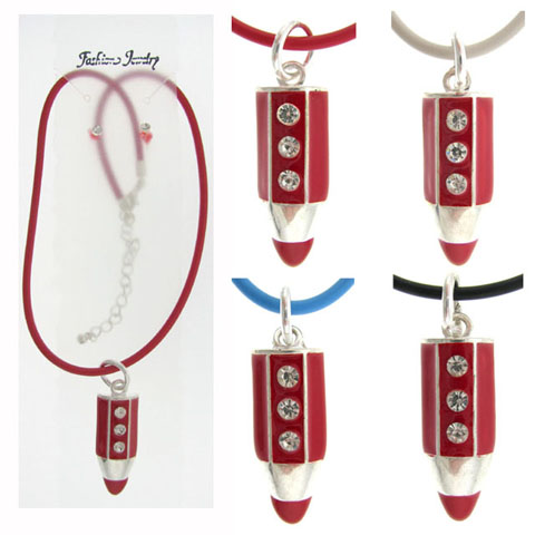 Assorted Color Cord Pencil Necklace Earring Set NE849A