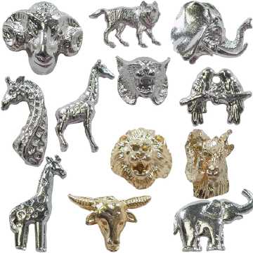 Assorted Gold & Silvertone Wild Animal Tac Pins P1AN